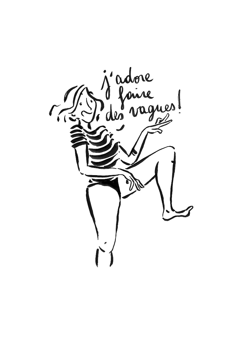 "J'adore faire des vagues" Carte Postale