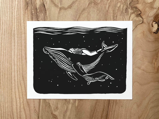 "La Baleine et le Baleineau" Illustration