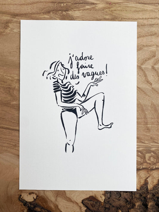 "J'adore faire des vagues"