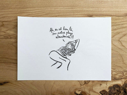 "Sur la plage abandonnée"