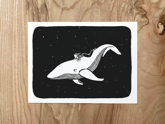"La Baleine" Carte Postale
