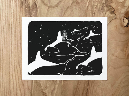"La Raie Manta" Carte Postale