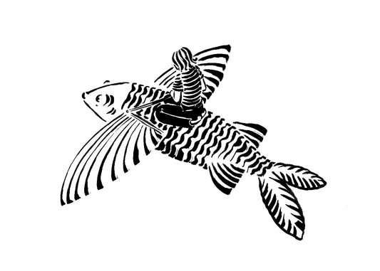 "Le poisson volant" Carte Postale