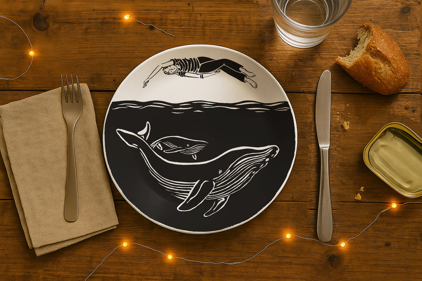 “La Paimpolette Voyage” - Service de 6 assiettes plates en porcelaine