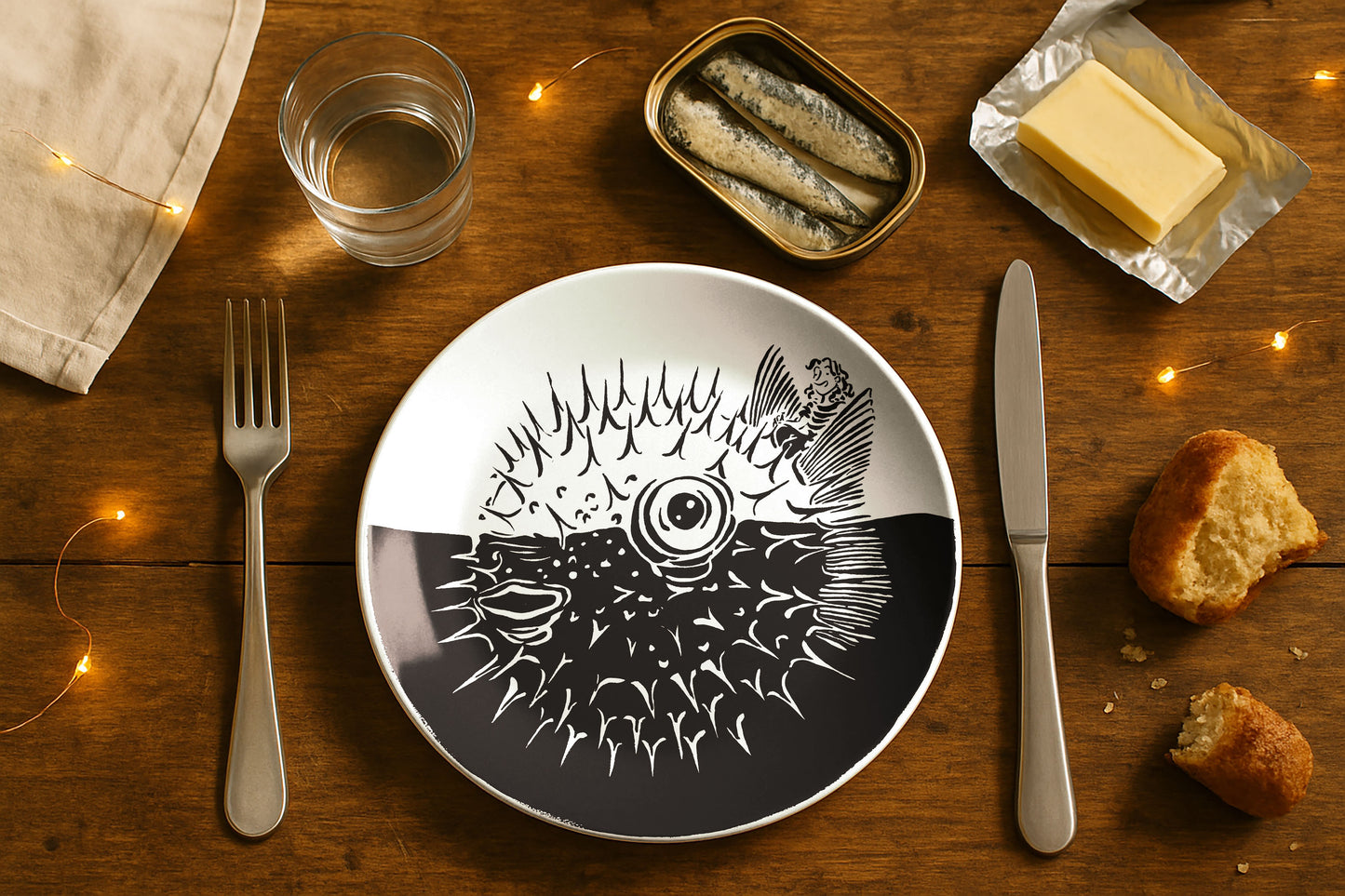 “La Paimpolette Voyage” - Service de 6 assiettes plates en porcelaine