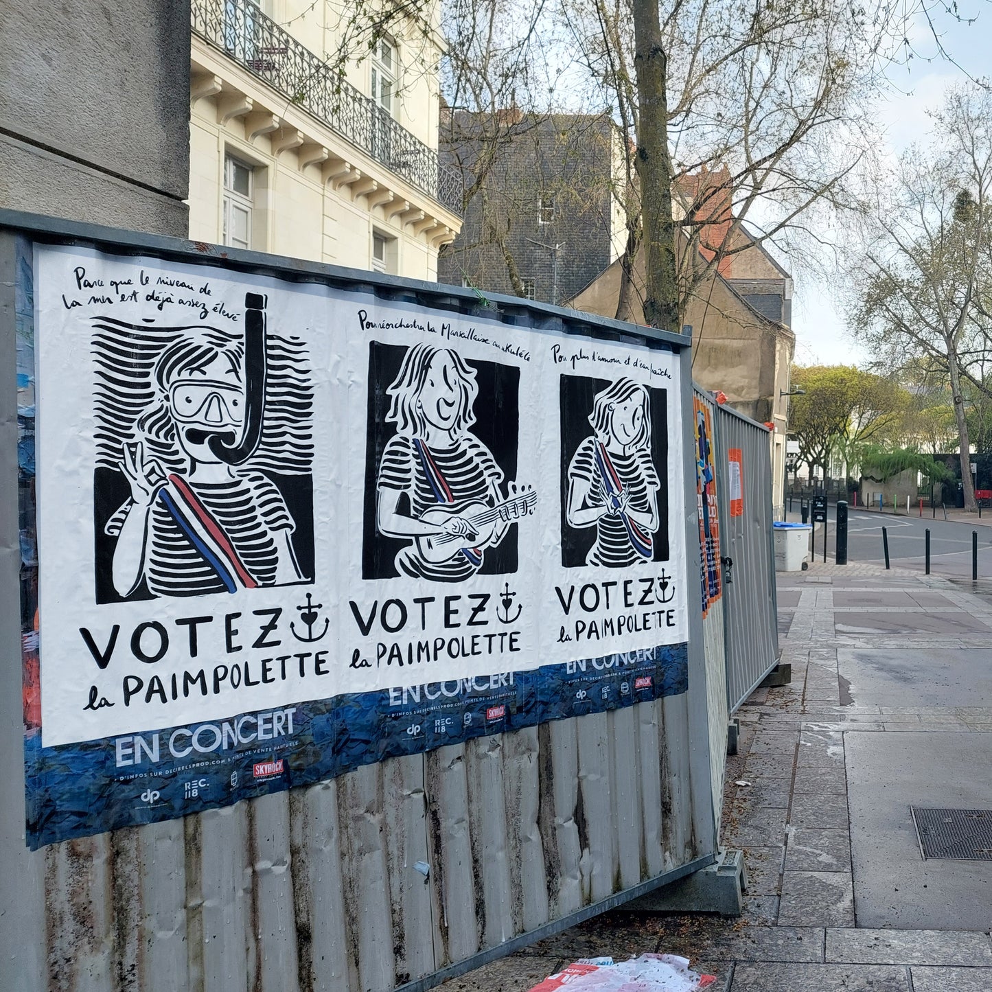 AFFICHE "Pour cesser de se faire tentaculer VOTEZ LA PAIMPOLETTE"