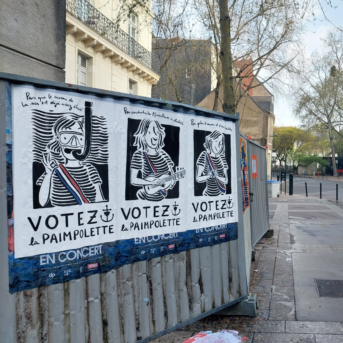AFFICHE "Pour plus d'amour et d'eau fraîche VOTEZ LA PAIMPOLETTE"